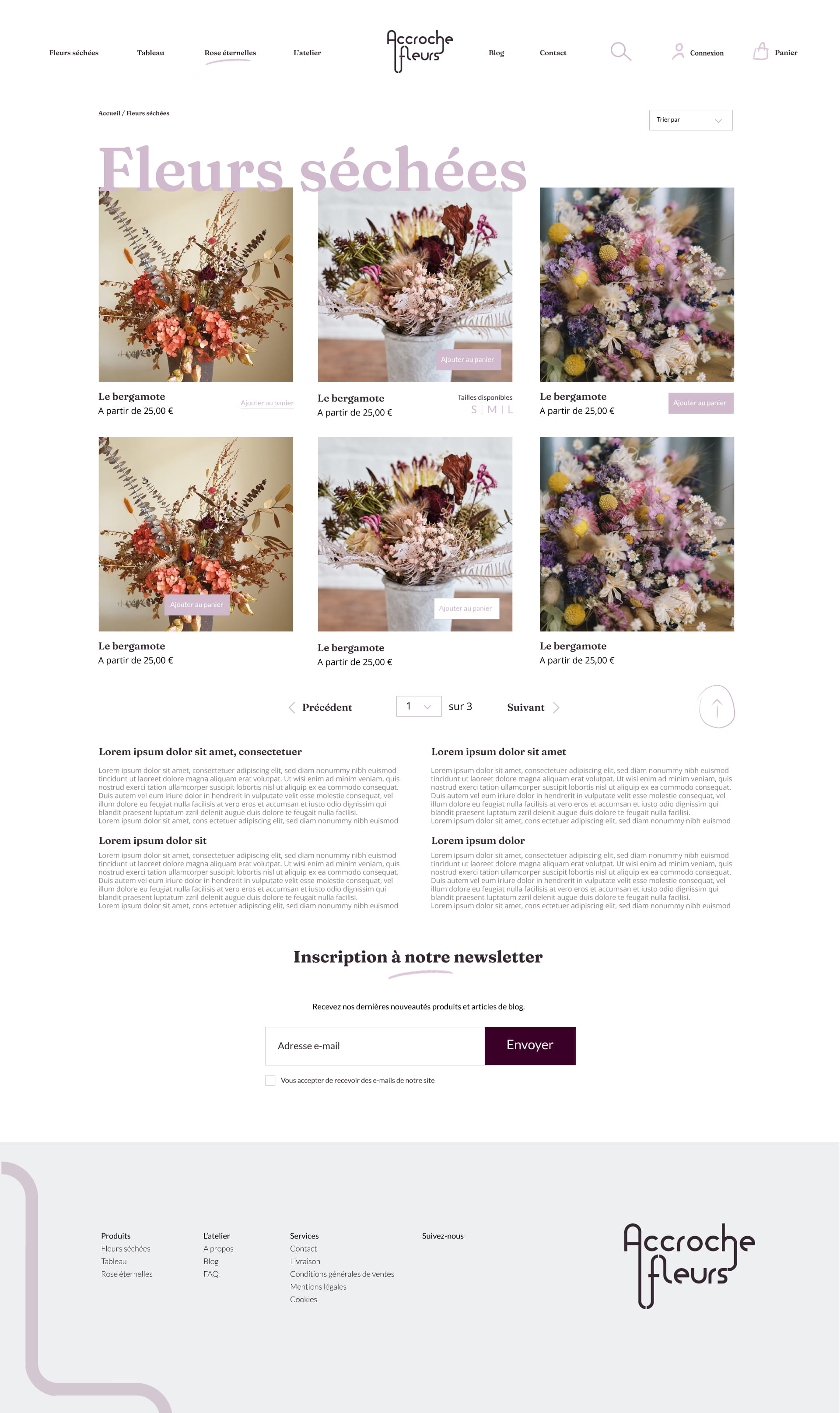 Webdesign Site web produit Accroche-fleurs