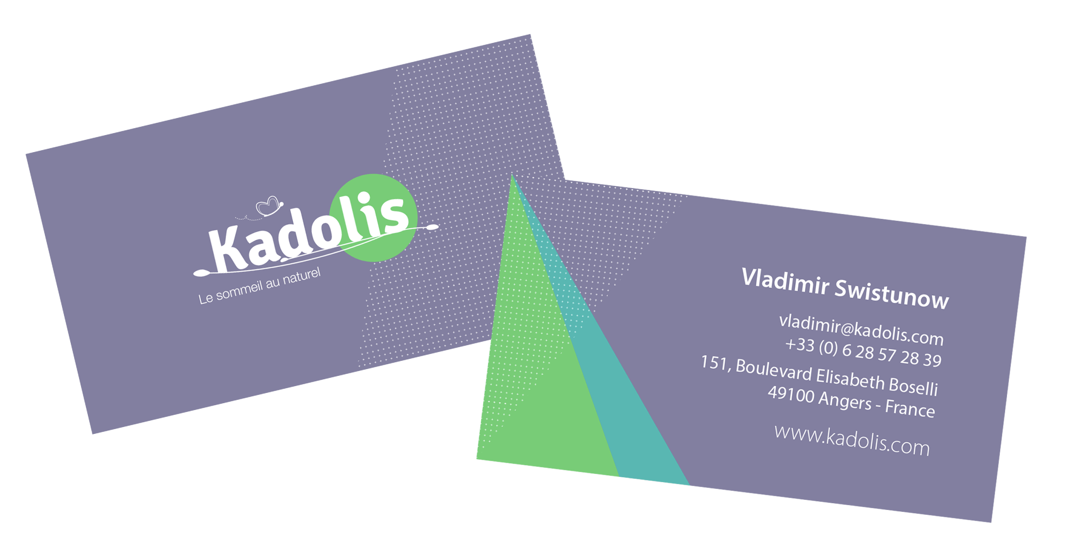 Edition graphisme print carte de visite Kadolis