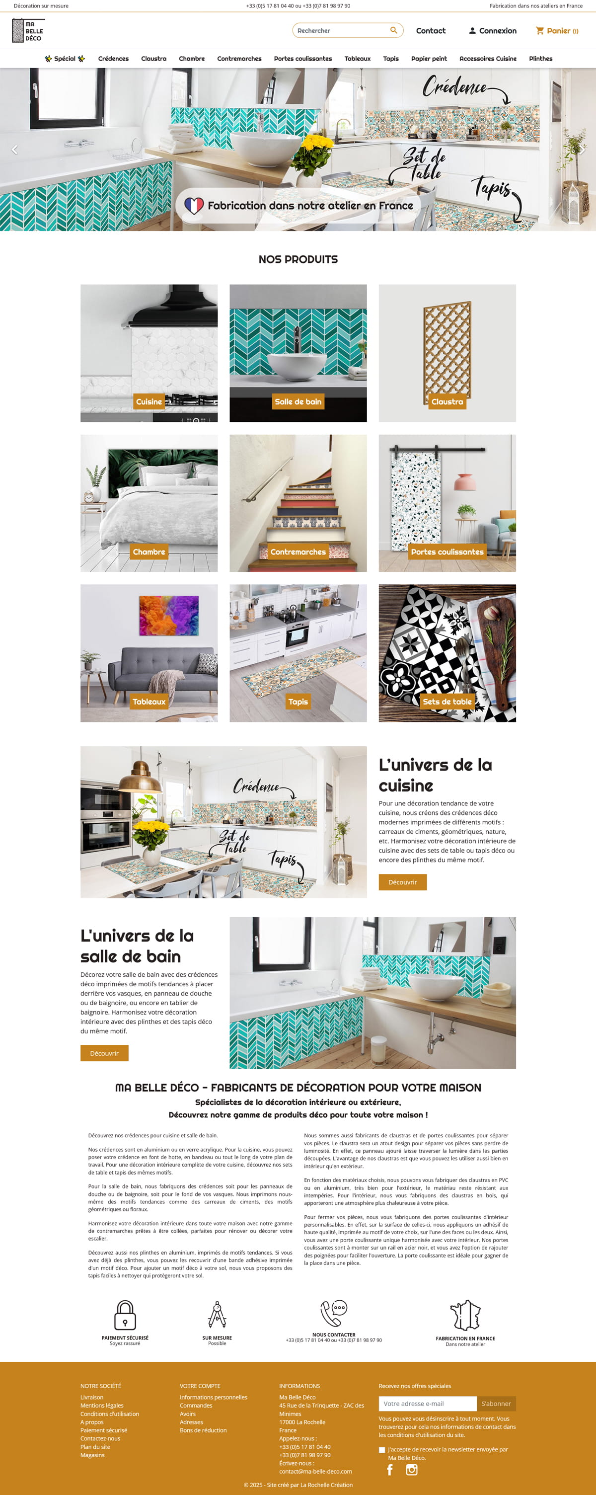 Webdesign Maquette site web homepage Mon Beau Bateau
