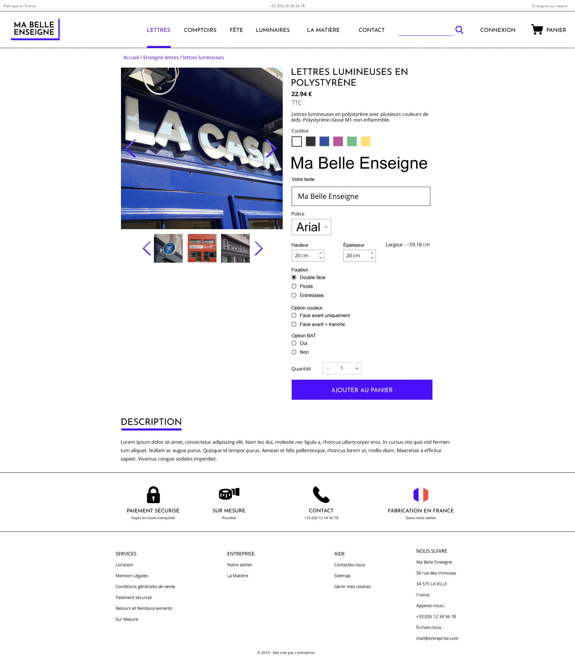Webdesign Maquette site web cms Mon Beau Bateau