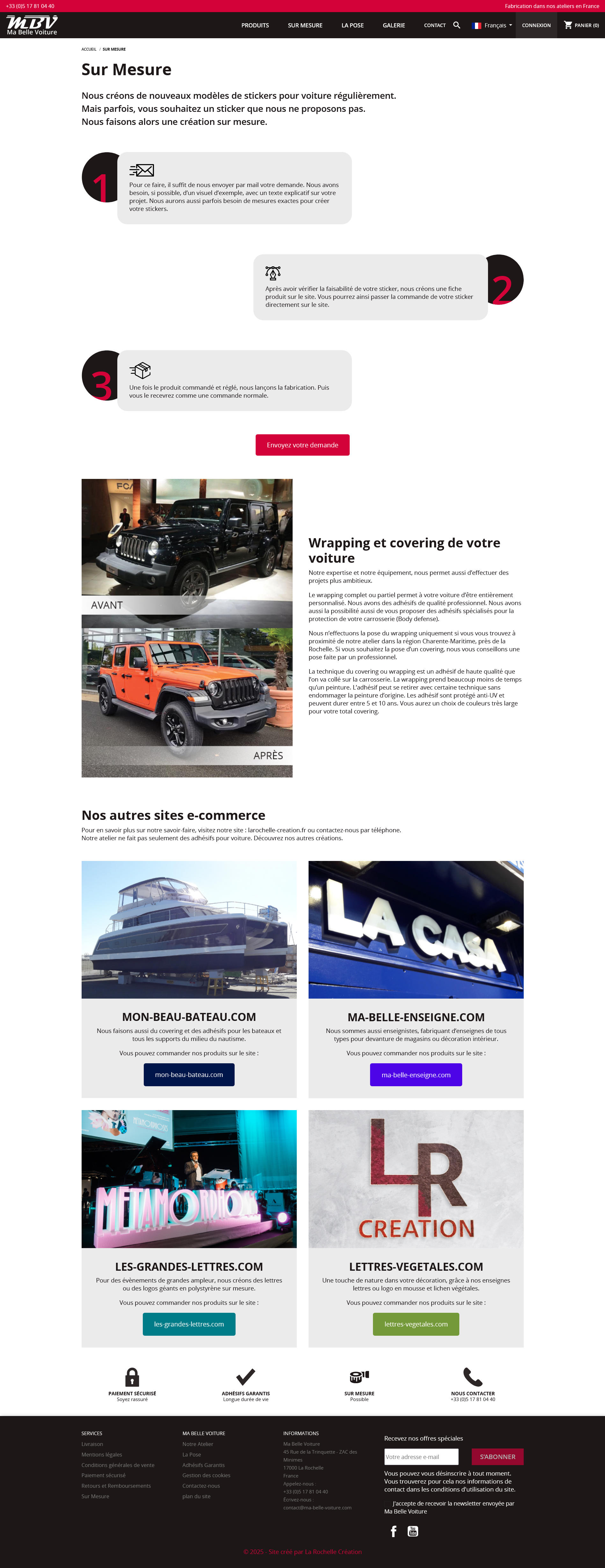 Webdesign Maquette site web cms Mon Beau Bateau